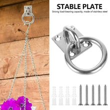 Load image into Gallery viewer, 304 Stainless Steel U-Hook with M5 M6 Thread for Door Boat Ceiling Fan Hanger Multi-purpose Diamond Square Buckle
