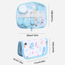 Load image into Gallery viewer, 6Pcs Newborn Baby Care Kit With Storage Bag Nasal Aspirator Nail Scissors Hair Comb Brush Cleaning Tools Set Newborn Gift Kids Healthcare Kit
