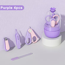 Load image into Gallery viewer, 4pcs/set Baby Nail Clipper Set Children Kids Nail Cutter Scissors Files Small Nail Trimmer Baby Nails Care Tools Baby Care Items
