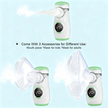 Load image into Gallery viewer, 1200mah Rechargable Adults Children Mini Medical Nebulizer Handheld Nebulizer Outdoor Ultrasonic Atomizer Portable Mute Asthma Inhaler
