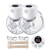 Load image into Gallery viewer, 1PC/2PCS Wearable Electric Breast Pump Silent Invisible Hands Free Breast Pump Comfort Milk Collector Milk Puller
