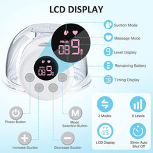 Load image into Gallery viewer, 1PC/2PCS Wearable Electric Breast Pump Silent Invisible Hands Free Breast Pump Comfort Milk Collector Milk Puller

