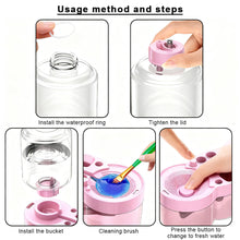 Load image into Gallery viewer, 500ML Paint Brush Cleaner Watercolor Brush Rinser with Drain Cleaner Rinse Cup Paint Water Dispenser Oil Paint Brush Cleaner
