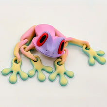 Load image into Gallery viewer, 3D Printed Frog With Movable Joints Fridge Magnet Decoration 3D Printed Animals Room Decor Office Table Funny Frog Ornament
