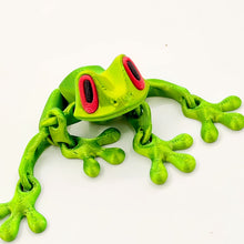 Load image into Gallery viewer, 3D Printed Frog With Movable Joints Fridge Magnet Decoration 3D Printed Animals Room Decor Office Table Funny Frog Ornament
