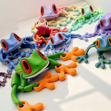 Load image into Gallery viewer, 3D Printed Frog With Movable Joints Fridge Magnet Decoration 3D Printed Animals Room Decor Office Table Funny Frog Ornament
