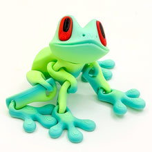 Load image into Gallery viewer, 3D Printed Frog With Movable Joints Fridge Magnet Decoration 3D Printed Animals Room Decor Office Table Funny Frog Ornament

