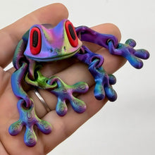 Load image into Gallery viewer, 3D Printed Frog With Movable Joints Fridge Magnet Decoration 3D Printed Animals Room Decor Office Table Funny Frog Ornament
