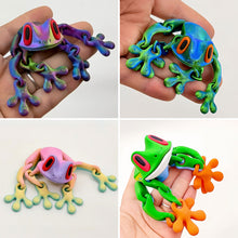 Load image into Gallery viewer, 3D Printed Frog With Movable Joints Fridge Magnet Decoration 3D Printed Animals Room Decor Office Table Funny Frog Ornament
