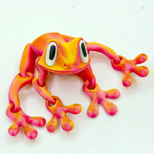 Load image into Gallery viewer, 3D Printed Frog With Movable Joints Fridge Magnet Decoration 3D Printed Animals Room Decor Office Table Funny Frog Ornament
