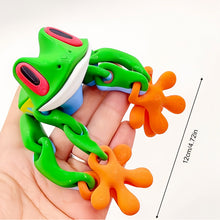 Load image into Gallery viewer, 3D Printed Frog With Movable Joints Fridge Magnet Decoration 3D Printed Animals Room Decor Office Table Funny Frog Ornament
