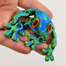 Load image into Gallery viewer, 3D Printed Frog With Movable Joints Fridge Magnet Decoration 3D Printed Animals Room Decor Office Table Funny Frog Ornament
