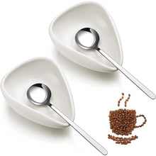 Load image into Gallery viewer, Ceramic Coffee Bean Dosing Cup Spoon Light Spray Bottle Tea Leaves Barista Set Anti-Static Coffee Bean Spray Measuring Tray for Coffee Lovers
