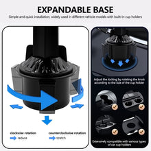 Load image into Gallery viewer, Multifunctional Car Cup Holder &amp; Foldable Tray Organizer Phone Holder with Drink &amp; Snack Tray for Coffee Adjustable Storage Holder
