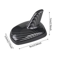 Load image into Gallery viewer, Carbon Fiber Pattern Car Roof Shark Fin Antenna Wireless Roof Antenna for FM/AM Radio Signal Auto Replacement Antenna
