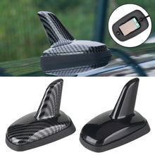 Load image into Gallery viewer, Carbon Fiber Pattern Car Roof Shark Fin Antenna Wireless Roof Antenna for FM/AM Radio Signal Auto Replacement Antenna
