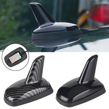 Load image into Gallery viewer, Carbon Fiber Pattern Car Roof Shark Fin Antenna Wireless Roof Antenna for FM/AM Radio Signal Auto Replacement Antenna
