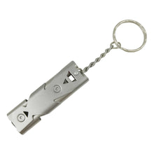 Load image into Gallery viewer, Outdoor Survival High Decibels Whistle Practical Whistle Stainless Steel Portable Camping Hiking Sports Cheer leading Whistle
