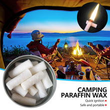 Load image into Gallery viewer, 12pcs/Box Outdoor Natural Fire Source Camping Tool Camping Paraffin Wax Survival Fire Starter Tool Rope Gear Rope Fire Kit
