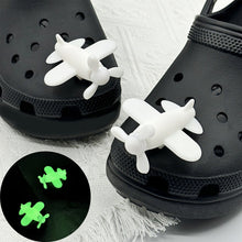 Load image into Gallery viewer, 2Pcs Luminous Shoes Charms for Crocs Shoe Decoration Girl Boy Ornaments Cute Airplane Slippers Accessories Gift
