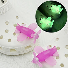 Load image into Gallery viewer, 2Pcs Luminous Shoes Charms for Crocs Shoe Decoration Girl Boy Ornaments Cute Airplane Slippers Accessories Gift
