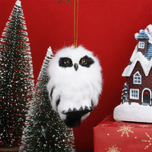 Load image into Gallery viewer, Simulation Owl Exquisite Pendant with Santa Hat Cute Furry Home Christmas Tree Decoration Adornment Simulation Plush Toys Kids Gift
