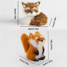 Load image into Gallery viewer, Simulation Mini Fox Model Cute Imitation Laying Sleeping Sitting Fox Ornaments Children Birthday Gifts Home Decoration Plush Figures Craft
