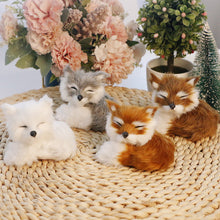 Load image into Gallery viewer, Simulation Mini Fox Model Cute Imitation Laying Sleeping Sitting Fox Ornaments Children Birthday Gifts Home Decoration Plush Figures Craft
