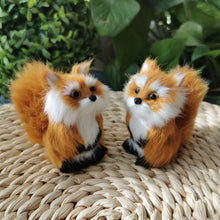 Load image into Gallery viewer, Simulation Mini Fox Model Cute Imitation Laying Sleeping Sitting Fox Ornaments Children Birthday Gifts Home Decoration Plush Figures Craft
