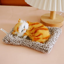 Load image into Gallery viewer, Simulation Mini Cat Cloth Pad Plush Cats Children Birthday Gifts Creative Imitation Ornaments Home Fireplace Christmas Decoration
