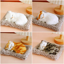 Load image into Gallery viewer, Simulation Mini Cat Cloth Pad Plush Cats Children Birthday Gifts Creative Imitation Ornaments Home Fireplace Christmas Decoration
