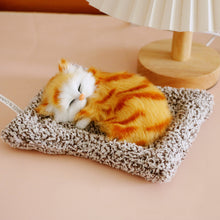 Load image into Gallery viewer, Simulation Mini Cat Cloth Pad Plush Cats Children Birthday Gifts Creative Imitation Ornaments Home Fireplace Christmas Decoration
