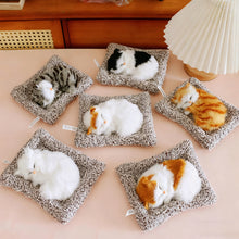 Load image into Gallery viewer, Simulation Mini Cat Cloth Pad Plush Cats Children Birthday Gifts Creative Imitation Ornaments Home Fireplace Christmas Decoration
