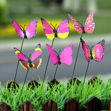 Load image into Gallery viewer, 12Pcs Simulated Butterfly Stakes Garden Waterproof Butterfly Ornaments for Indoor Outdoor Yard Patio Plant Pot Flower Bed Christmas Decoration
