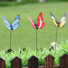 Load image into Gallery viewer, 12Pcs Simulated Butterfly Stakes Garden Waterproof Butterfly Ornaments for Indoor Outdoor Yard Patio Plant Pot Flower Bed Christmas Decoration
