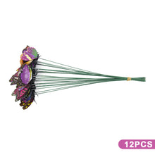 Load image into Gallery viewer, 12Pcs Simulated Butterfly Stakes Garden Waterproof Butterfly Ornaments for Indoor Outdoor Yard Patio Plant Pot Flower Bed Christmas Decoration
