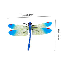 Load image into Gallery viewer, 12Pcs Simulated Dragonfly Stakes Garden Waterproof Dragonfly Ornaments for Indoor Outdoor Yard Patio Plant Pot Flower Bed Christmas Decoration
