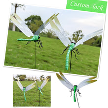 Load image into Gallery viewer, 12Pcs Simulated Dragonfly Stakes Garden Waterproof Dragonfly Ornaments for Indoor Outdoor Yard Patio Plant Pot Flower Bed Christmas Decoration
