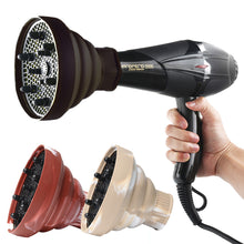 Load image into Gallery viewer, Silicone Hairdryer Diffuser Hair Styling Tool Accessories Adjustable Temperature Suitable Universal Hair Curl Diffuser Disk Hairdryer Curly Drying Blower
