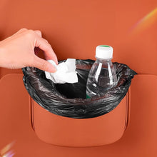 Load image into Gallery viewer, Universal Car Seat Back Trash Can with Cup Holder Multi-Purpose Storage Box &amp; Drink Holder for Door Seat Interior Organizer
