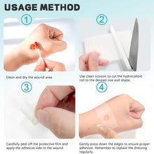 Load image into Gallery viewer, Medical-Grade Hydrocolloid Roll For Wound Care Hydrocolloid Patch Bandages With Self-Adhesive Bed Sore Bandages Highly Absorbent For Burn
