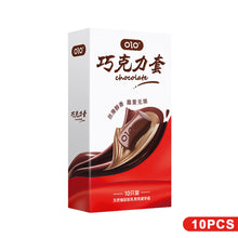 Load image into Gallery viewer, 10pcs Chocolate Flavor Super Dotted Condom Adult Sex Toys Stimulation Sleeves for Penis Male Contraception Condoms Erotic Product

