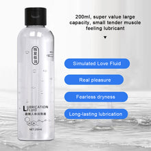 Load image into Gallery viewer, 200ML Water-Based Lubricant Safe Vaginal Anal Wash-Free Long-Lasting Lube for Couples Adult Erotic Tools Compatible Condoms

