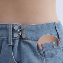 Load image into Gallery viewer, 2Pcs-Set Adjustable Metal Skirt Trousers Buttons Retractable Pants Button Jeans Waist Buckle Nail-free Detachable Waist Tightener Household
