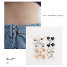 Load image into Gallery viewer, 2Pcs-Set Adjustable Metal Skirt Trousers Buttons Retractable Pants Button Jeans Waist Buckle Nail-free Detachable Waist Tightener Household
