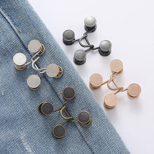 Load image into Gallery viewer, 2Pcs-Set Adjustable Metal Skirt Trousers Buttons Retractable Pants Button Jeans Waist Buckle Nail-free Detachable Waist Tightener Household
