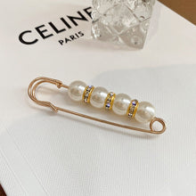 Load image into Gallery viewer, Sweet Pearl Adjustable Waist Button Rhinestone Pin Brooch Pants Skirt Expender Retractable Waistband Expander
