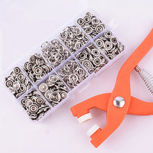 Load image into Gallery viewer, Snap Button Kit With Hand Pressure Plier Storage Box 50Pcs Metal Snap For Sewing Concealed Buckle DIY Crafts

