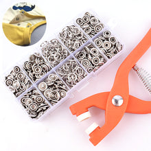 Load image into Gallery viewer, Snap Button Kit With Hand Pressure Plier Storage Box 50Pcs Metal Snap For Sewing Concealed Buckle DIY Crafts
