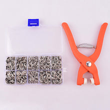 Load image into Gallery viewer, Snap Button Kit With Hand Pressure Plier Storage Box 50Pcs Metal Snap For Sewing Concealed Buckle DIY Crafts
